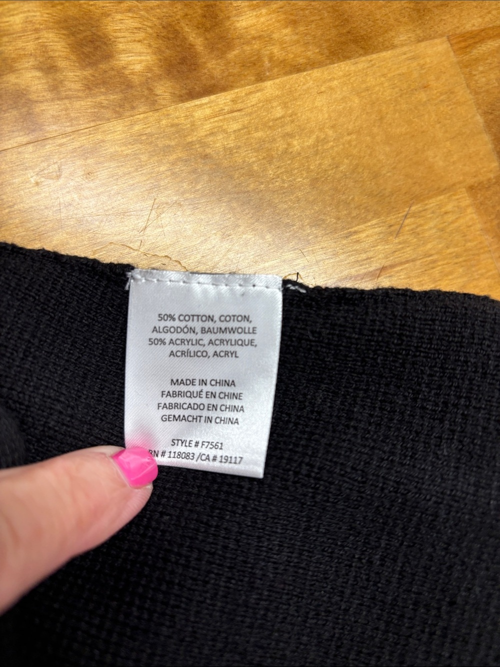 Minnie Rose Black Knit Sweater Blazer Jacket Medium NWT Cotton Blend - Picture 10 of 10